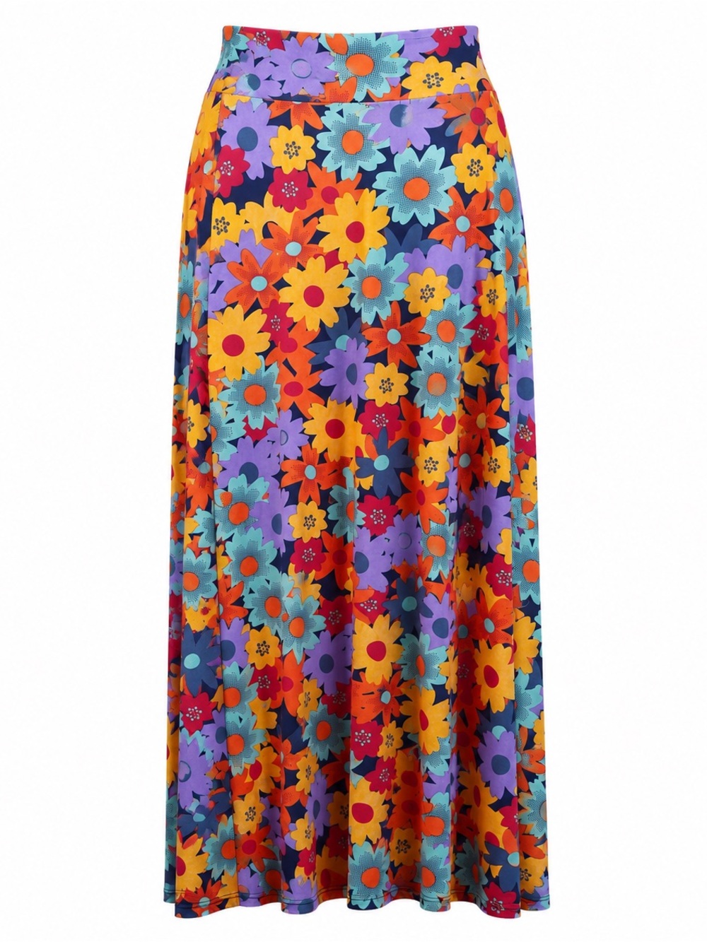 NWT LuLaRoe Maxi Skirt XXS Bright Floral Print Stretch